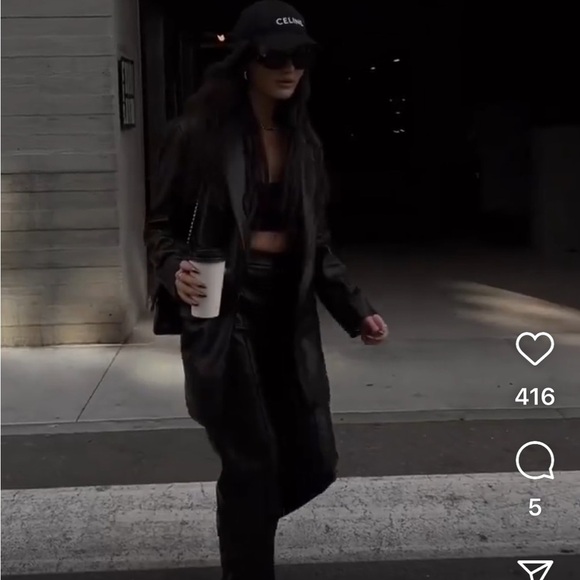 Because of Alice. Black Leather Jacket and Pants Set - Picture 5 of 9